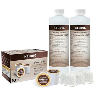 Keurig 6-Month Brewer Maintenance Care Kit, Includes Descaling Solution, Rinse Pods, & Water Filter Cartridges, Works with all K-Cup Pod Coffee Makers