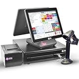 NRS POS System for Small Business, All-in-One Cash Register with Touch Screen Dual Monitor, Barcode Scanner, Printer, Cash Drawer, and Software, Point of Sale System (USA ONLY)