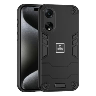 Case for Oppo A98 5G Hard PC+TPU 2 in 1 Anti-Vibration and Anti-Drop Compatible with Oppo A98 5G CPH2529 Phone Case Cover Black