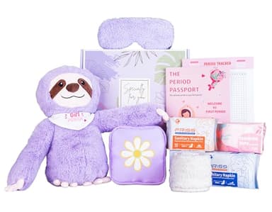 First Period Kit for Girls 9-12 Period Starter for Tweens Period Comfort Kits for Girls 10-12 First Period Gifts for Girls Teen Girl Emergency Kit for School (Purple)