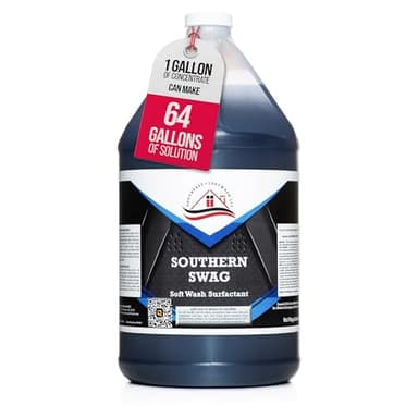 Southeast Softwash Southern Swag - Professional Exterior House Cleaner, Siding Cleaner & Roof Wash Surfactant for Pressure Washing & Soft Wash Applications | Fresh Rain Scent, 1 Gallon (1 Pack)