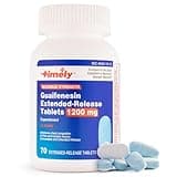 TIME-CAP LABS, INC. Timely Guaifenesin 1200 mg Extended Release Mucus Relief 70 Tablets Maximum Strength for Chest Congestion and Mucus Relief - Lasts up to 12 Hours