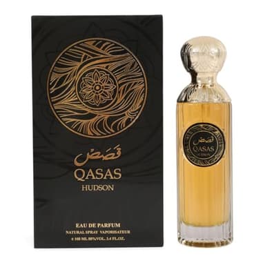 Qasas Hudson Unisex Perfume Eau de Parfum Warm Spicy Woody Signature Scent Gift for Men and Women 100 ML 3.4 FL Oz