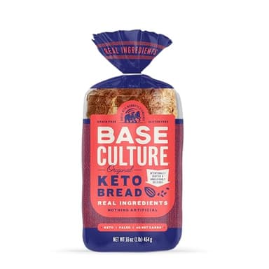 Base Culture Keto Bread | Original, 100% Paleo, Gluten Free, Grain Free, Non-GMO, Dairy Free, and Soy Free | 16oz Loaf