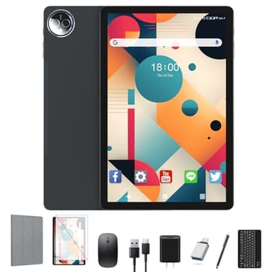 Tablet, 2026 Latest 11 inch Android 15 Tablet,5G WiFi+Cellular, Tablets with Keyboard,Pen,Mouse,Case, MTK8786 Octa-Core,16GB 128GB 1TB Expansion, 4G LTE Tableta, 21MP Camera, T-Mobile SIM Card Support