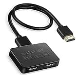 avedio links HDMI Splitter 1 in 2 Out [with 4 Feet HDMI Cable] Mirror Only, Not for Extend Mode, 4K 1x2 HDMI Splitter 1 to 2 for 3D 1080P@60Hz, Copy 1 Source to 2 HDMI Displays at The Same Time