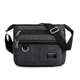 Crossbody Messenger Bag for iPad Pro 12.9 inches, Rfid Shoulder Purse w/Water Bottle Holders, 13 inch Laptop Briefcase, Built-in Wallet, Black