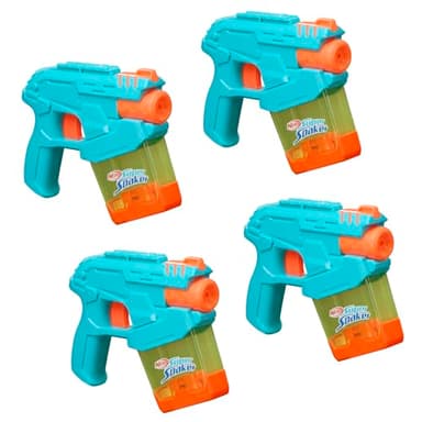 Nerf Super Soaker Mini Dunk-Fill Funpack | 4 Water Blasters | Easy Instant Fill Tanks, Just Dunk & Go | 3.4 Fluid Ounce Tanks | Water Toys for Ages 6+