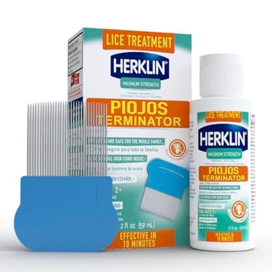 Herklin Lice Treatment Shampoo, Maximum Strength, Easy to Apply, 2 Fl Oz, Bottle