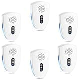 FEARLEFT Ultrasonic Pest Control Repeller, Mouse Spider Mice Roach Bug Repellent Indoor Rodent Repellent Ultrasonic Plug in, Mouse Deterrent Ultrasonic for House Kitchen Garage Warehouse 6 Pack
