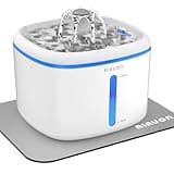 AIAUON Cat Water Fountain 84oz/2.5L - Automatic Pet Fountain & Dog Water Dispenser with Replacement Filters & Feeding Mat for Cats, Dogs, Multiple Pets (White)