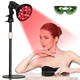 SAVILER Red Light Therapy for Body and Face, Infrared Red Light Therapy Device with Adjustable Stand, 660nm ＆ 850nm Desk Red Light Therapy Lamp for Neck, Knee Pain Relief, Skin Wellness