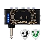 VALETON Guitar Headphone Amplifier Multi Effects Pocket Rechargeable Mini Practice Amplifier Rushead Max (Include 2 Additional Guitar Picks)