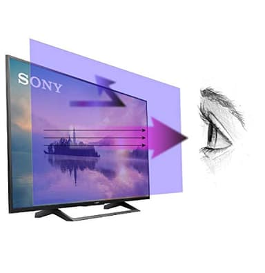 Anti Blue Light Screen Protector for 43 Inches TV (37.09 inches width x 20.83 inches height). Not Anti-Glare. Filter out Blue Light that relieve computer eye strain and help you sleep better