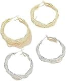2 Pairs Lymphatic Activity Hoop Earrings,Lymphatic Drainage Hoop Earrings,Lymphvity Therapy Earrings, Acupuncture Earrings,Earrings for Women