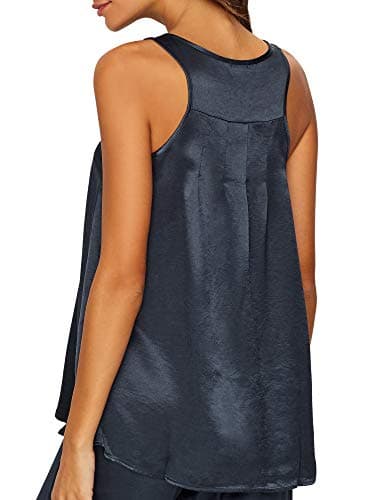 PJ Harlow Womens Laura Pajama Top, Navy Blue, Small US