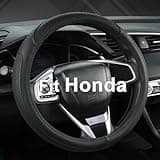 West Llama Customized Auto Car Steering Wheel Cover for Honda Accord Civic CR-V HR-V Pilot Fit Passport Odyssey 14.5-15inch(Black-Standard Size)
