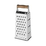 Twine Stainless Steel Grater, Box Cheese Grater, Cheese Grater with Handle, Parmesan Cheese Grater, Box Grater Lemon Zester Grater Kitchen Accessories