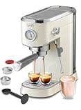 Gevi Commercial Espresso and Coffee Makers, Professional Espresso Maker Latte Machine with Milk Frother, Stainless Steel Expresso Coffee Machines for Home, Compact Cappuccino Machine, Great Gift