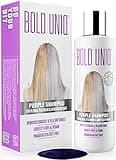 Bold Uniq Purple Shampoo - Remove Yellow Tones & Condition Damaged Hair - For Blonde, Silver or Grey Hair - Paraben & Sulfate Free, Vegan - 8 fl oz