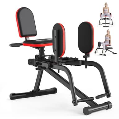 ERGOLIFE Hip Adduction Abduction Machine with 6 Resistances for Home/Office Gym, 2 in 1 Inner Thigh Exercise Equipment Buttocks Lifting Glute Machine for Men or Women