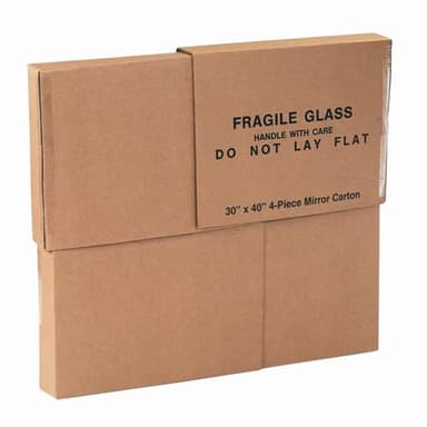 BOX USA Large Mirror Box 30”L x 3.5”W x 40”H (1-Pack), Cardboard Boxes Perfect for Moving, Storing, Packing & Shipping, Ideal for TV's, Picture Frames, Mirrors & Art