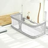 SISTINE Crib Side Bed, Bed Guard, Crib Side Sleeper, Sleeping Together Bedside, Cots Sleep Together, Cot Side by Side Sleeper. Infant/Boy/Girl/Co Sleeper for Baby in Bed, Gray