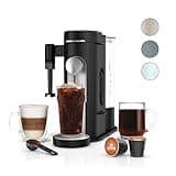 Ninja Pod & Grounds Specialty Single-Serve Coffee Maker, K-Cup Pod Compatible, Brews Grounds, Compact Design, Built-In Milk Frother, 56-oz. Reservoir, 6-oz. Cup to 24-oz. Mug Sizes, Black, PB051