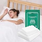 4 PCS Disposable Bed Sheet Queen Size, Travel Sheet for Hotel, Disposable Sheet for Travel Bedding Cover Portable Sheet with 1 Quilt Cover, 1 Sheet and 2 Pillowcase for Travel Business Trip Spa Hotel