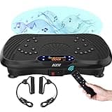 AXV Vibration Plate Fitness Platform Exercise Machine Vibrating Lymphatic Drainage Shaking Full Body Shaker Workout Vibrate Stand Shake Board Sport Gym for Weight Loss Fat Burner for Women Men