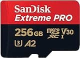 SanDisk 256GB Extreme PRO® microSD™ UHS-I Card with Adapter C10, U3, V30, A2, 200MB/s Read 140MB/s Write SDSQXCD-256G-GN6MA
