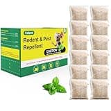 Strength Mice Rodent Repellent Pouches,12 Bags Effective Peppermint Oil Rats Mouse Deterrent, Safe for Home & Garden