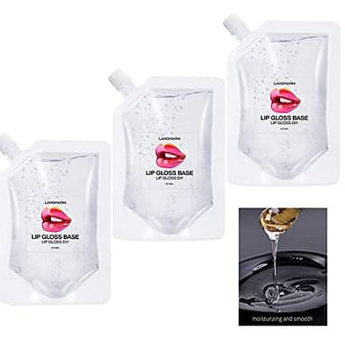 BIOKUSY Lip Gloss Base 150ML, Clear Moisturizing Versagel Base Gel for DIY Handmade Lip Gloss Lipstick, Ingredient Safety - 5.07oz (3 Pack x 50ML)