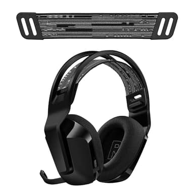 kwmobile Headband Pad Compatible with Logitech G733 / G335 / G535 Headphones - Elastic Nylon Replacement - Black/White