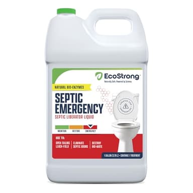 Septic Tank Shock Treatment | Bio Enzyme Septic Safe |Clears Leach & Drain Fields, Dissolves Organic Solids, Grease, Hair - Drain Deodorizer (128 OZ)