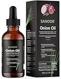 SANOOR Himalayan Red Onions Oil | 100% Pure (2.02oz)| Cold-pressed, stimulates hair growth, strengthens follicles, and treats infections for healthier hair | 60ml