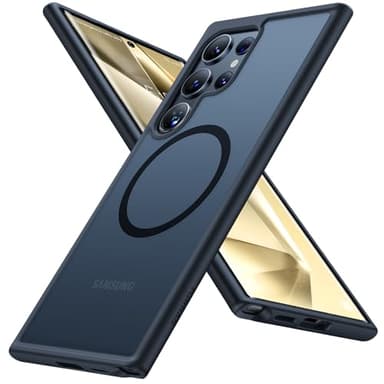 TORRAS Magnetic Shockproof for Samsung Galaxy S24 Ultra Case, [18N Mighty Magnetic] [12FT Military Grade Drop Tested] [Compatible with MagSafe] Protective Slim Case for Samsung S24 Ultra Case, Black