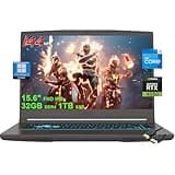 MSI Thin 15 Gaming Laptop | 15.6" FHD IPS 144Hz | Intel 8-core i5-13420H (>i7-11800H) | 32GB DDR4 1TB SSD | GeForce RTX 4050 | Backlit USB-C Win11Pro w/DLCA Accessory