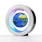 Flagest Magnetic Levitation Floating Globe - Levitating O Shape Globe with LED Lights for Educational Home Office Desk Decor - Birthday Holiday Party Item (4Inches Globe