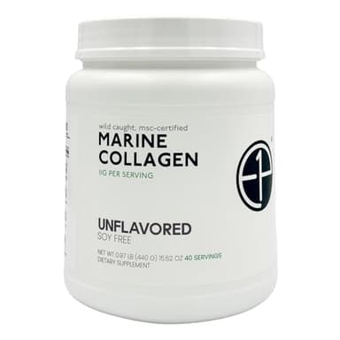 E1P Wild Caught Marine Collagen Peptides Powder 440grams (40 Servings) Unflavored, MSC-Certified, Non-GMO, Third-Party Lab Tested