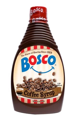 Bosco Coffee Flavored Syrup, Fat Free, 22oz, No High Fructose Corn Syrup, Dairy Free