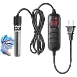 HITOP Mini Submersible Aquarium Heater - 50W Digital Heater for Fish Tank Turtle Tank 5-15 Gallon, Saltwater and Fresh Water with Temperature Controller (50W)