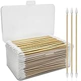 Gun Cleaning Swabs in Storage Box, Double Ended Pistol Cleaning Swabs, 6" Pointed Gun Cleaning Supplies Swabs - Lint Free, Highly Absorbent Gun Swabs for Precision Gun Cleaning, Applying (400PCS)
