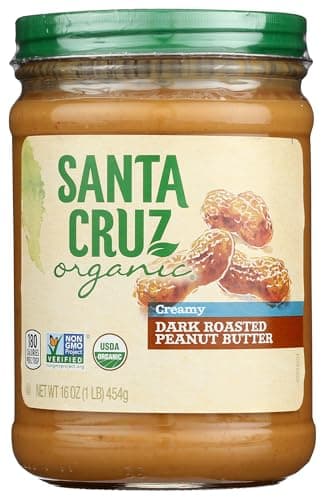 SANTA CRUZ ORGANIC Organic Dark Roasted Creamy Peanut Butter, 16 OZ