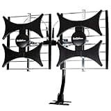 Five Star Multi-Directional 4V HDTV Amplified Antenna - up to 200 Mile Range, UHF/VHF, Indoor, Attic, Outdoor, 4K Ready 1080P FM w/ 40ft RG6 coaxial Cable, Mounting Pole