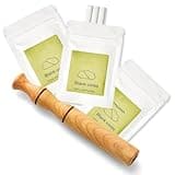 Aromatherapy Essential Oil Inhaler, Smoking Quit Inhaler Stick, Personal Wooden Essential Oil Diffuser with 3 Packs of Empty Cotton Wicks.