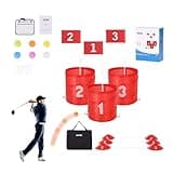 VEVOR Backyard Golf Game, 3 Hole Golf Course, Bucket Golf Game Practice Games, Golf Chipping Game for Family, Adults and Kids, Portable Outdoor Yard Golf Game for Lawn, Yard, Camping, Park, Beach