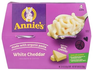Annie'S Homegrown, Mac Cheese White Cheddar 4 Pack, 8.04 Ounce