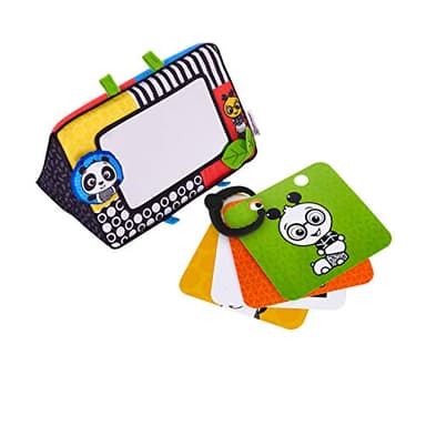 Baby Einstein Flip for Art High Contrast Floor Activity Mirror with Take Along Cards, Tummy Time Play, Newborn+