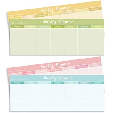 Geyee 120 Sheets Weekly Planner Notepad Tear off Weekly Calendar Pad to Do List Sticky Notepad Desk Schedule Planner for Student Habit Tracker Reminder Office School